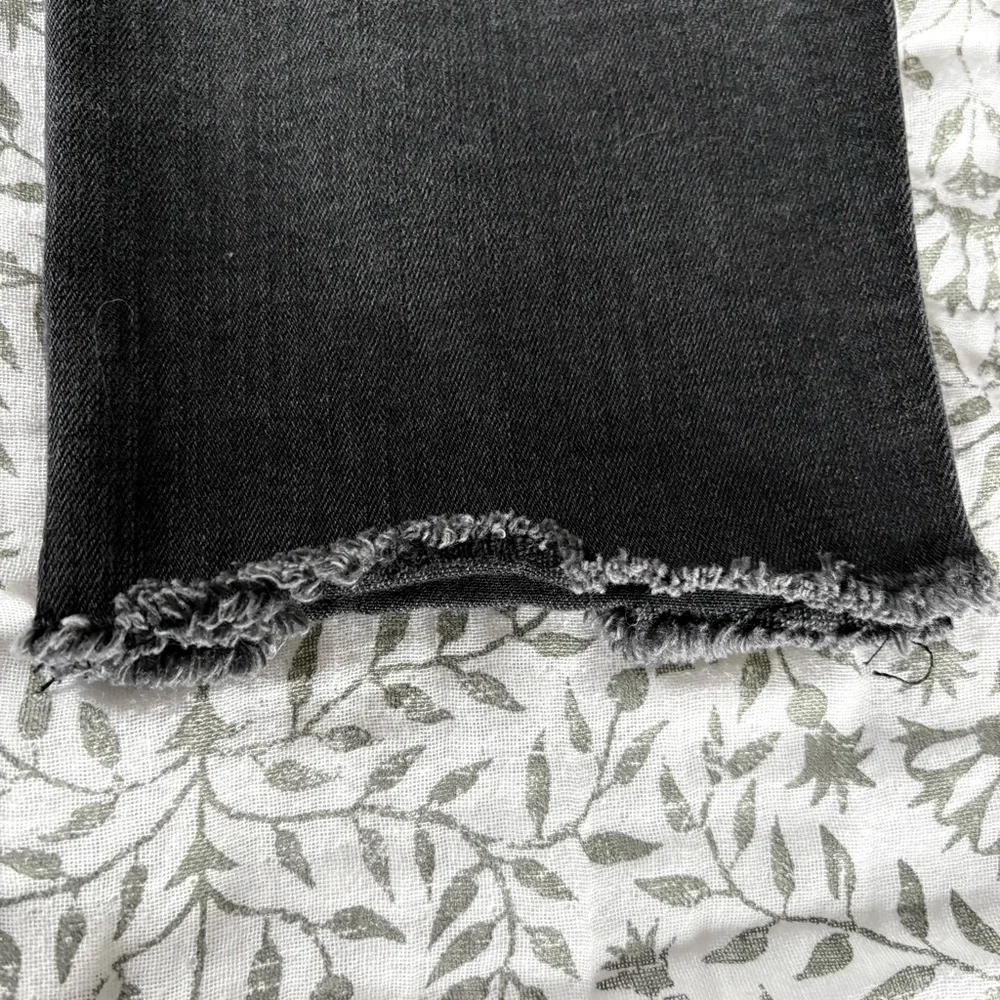 Democracy size 6 Grey High Rise Straight Leg Cropped Black Jeans Tiny Rinestones - Picture 8 of 12